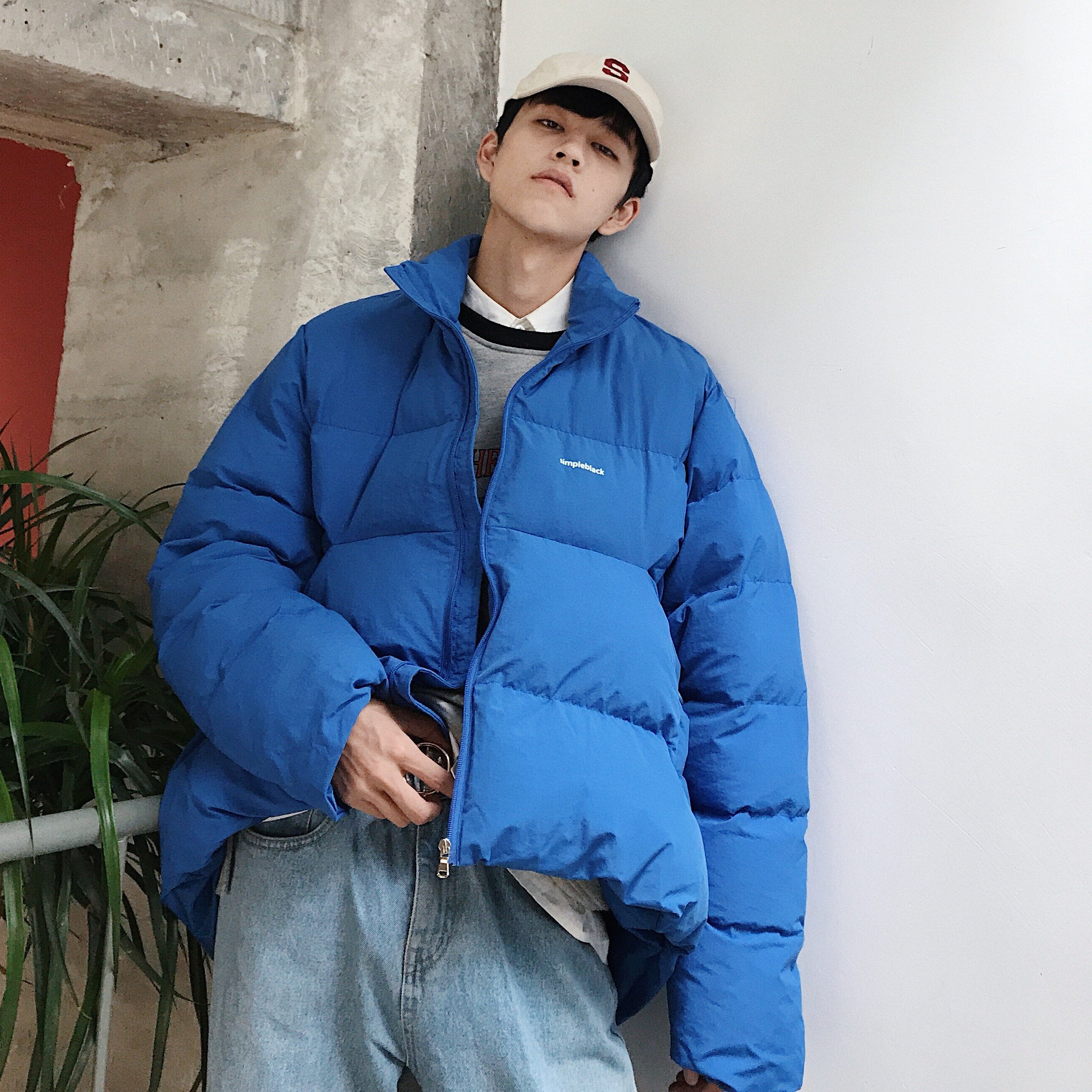 FINDSENSE 品牌 韓國時尚 鼕季 加厚 立領 棉衣 麵包服防寒外套