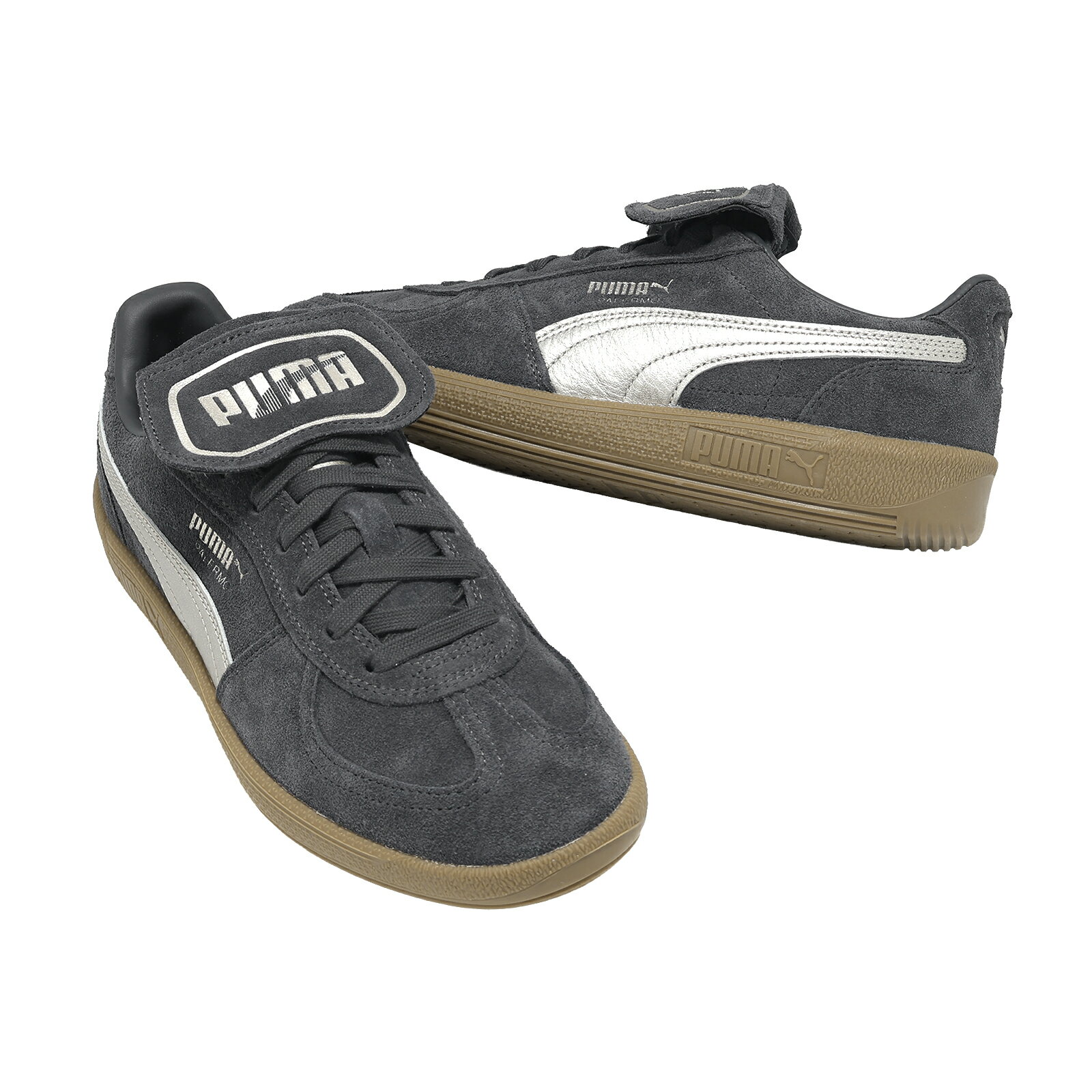 Puma 休閒鞋 Palermo Premium Metallic 男鞋 女鞋 灰 白 麂皮 復古 德訓鞋 404021-02 5