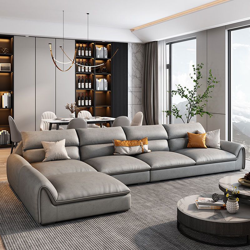 意式科技佈沙發現代簡約客廳 大小戶型轉角 組合 佈藝免洗