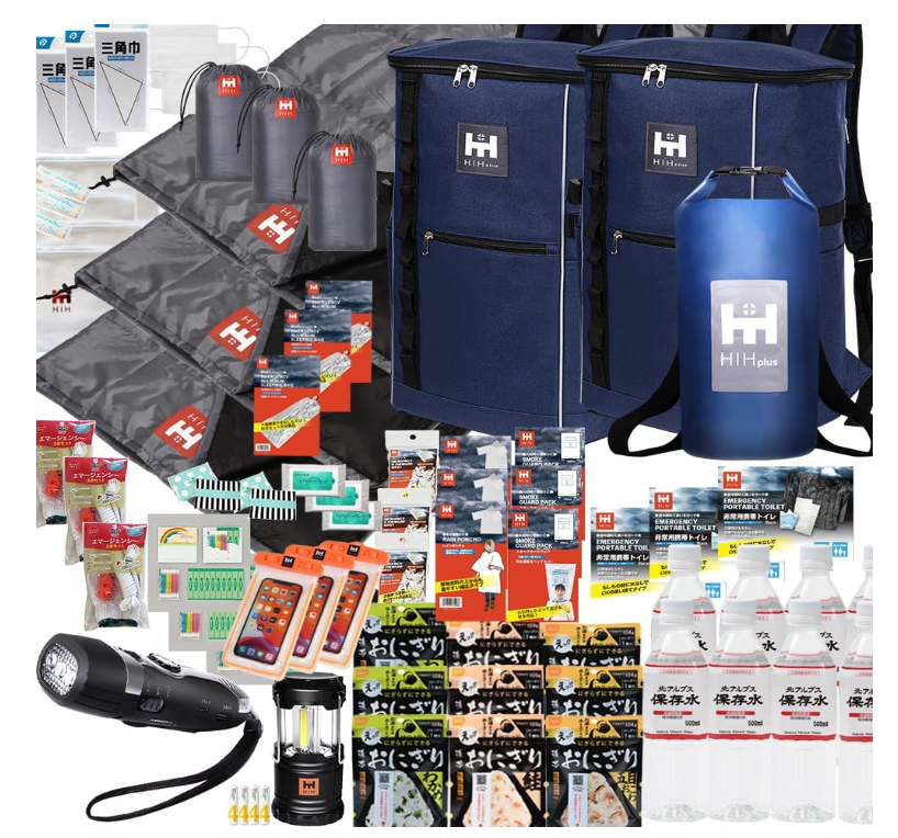 HIH 防災揹包 防災用品 3-4人用防災套裝 防災用品套裝 76件 空運含稅 日本正規品代購