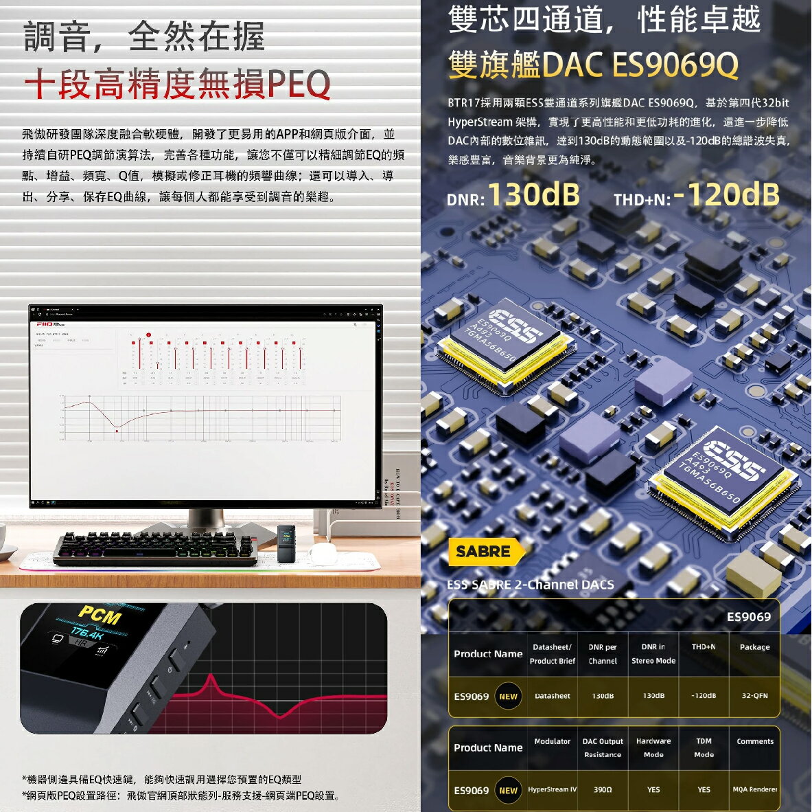 FiiO BTR17 黑色 桌機模式 免驅模式 USB DAC 雙輸出 隨身 藍牙解碼 耳擴 | 金曲音響 6