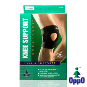 美國OPPO護具 高透氣可調式膝部護套/護膝 #1125 黑色