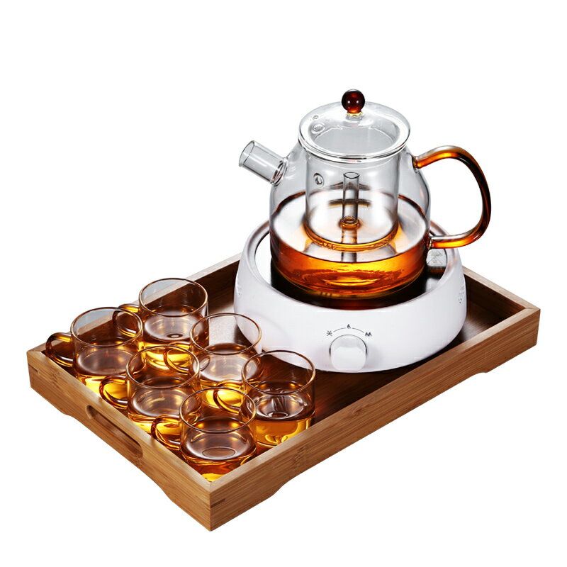 遠舍玻璃蒸茶壺家用耐熱加厚蒸汽煮茶壺燒水壺電陶爐煮茶器泡茶壺