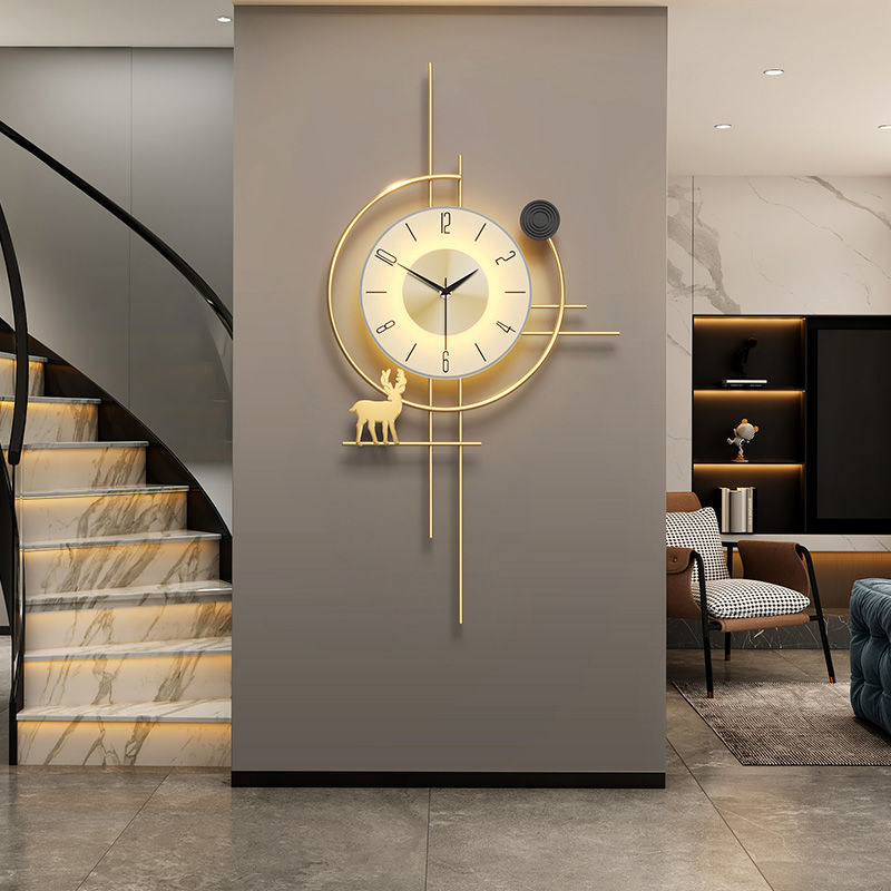 掛鐘 客廳新款時鐘創意裝飾鐘表藝術輕奢網紅現代簡約