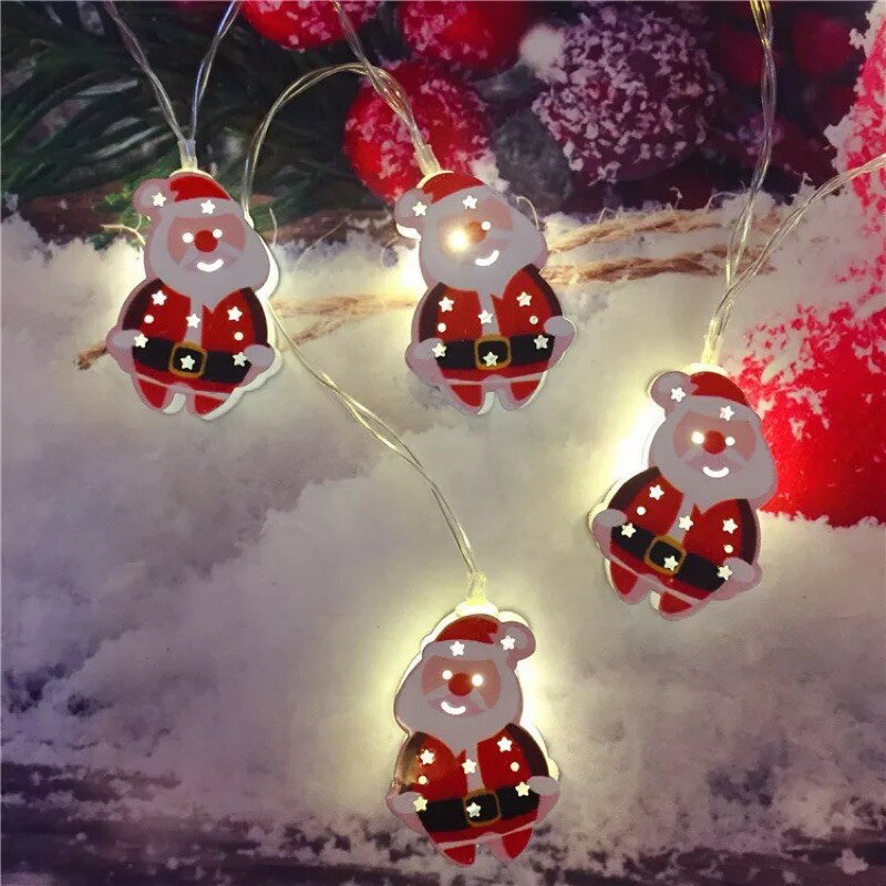 【野峰戶外】聖誕節裝飾 LED松果燈串 吊環燈飾 電池燈串 掛飾 吊飾 佈置 現貨不用等