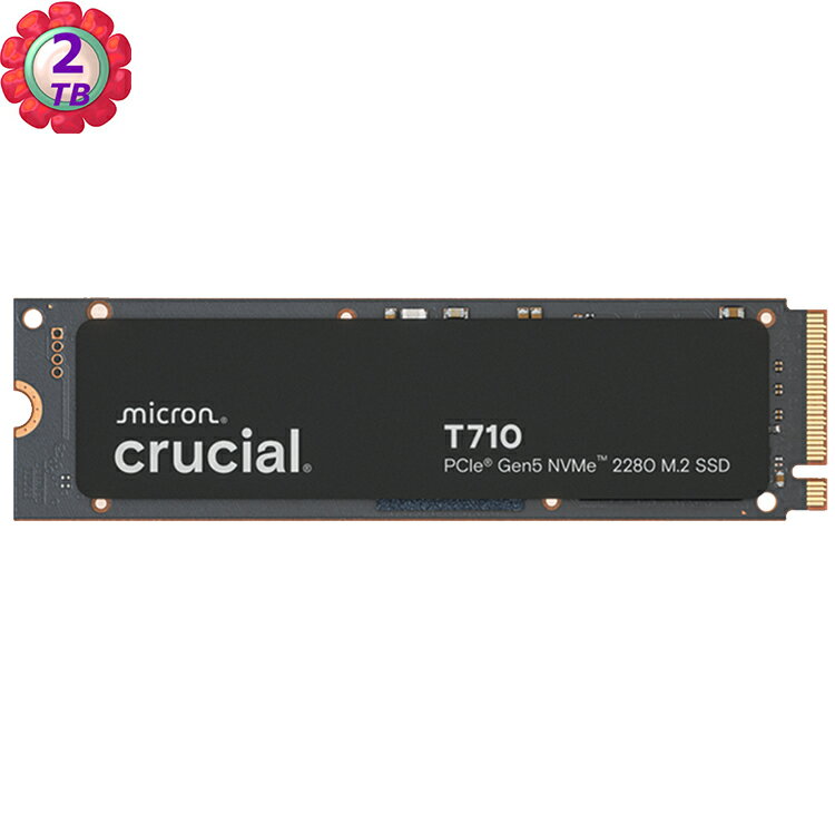 Crucial T710 2TB PCIe Gen5 NVMe M.2 SSD CT2000T710SSD8 固態硬碟
