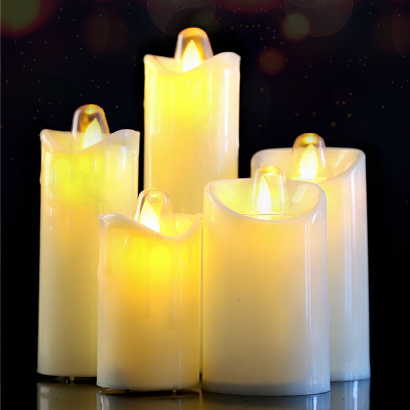 led電子仿真搖擺蠟燭燈表白浪漫情人節擺件酒店生日慶典裝飾用品