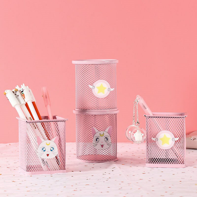 韓國創意少女心時尚筆筒可愛學生小清新桌面儲物化妝刷整理收納盒