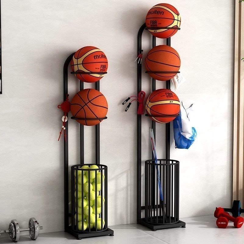 【免運】開發票 美雅閣| 籃球收納架家用置球架放球的架子足球置物架球類羽毛球籃球收納架