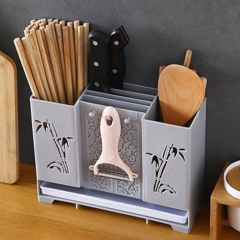 筷子筒家用多功能筷籠壁掛瀝水筷子置物架塑料廚房筷簍餐具收納盒