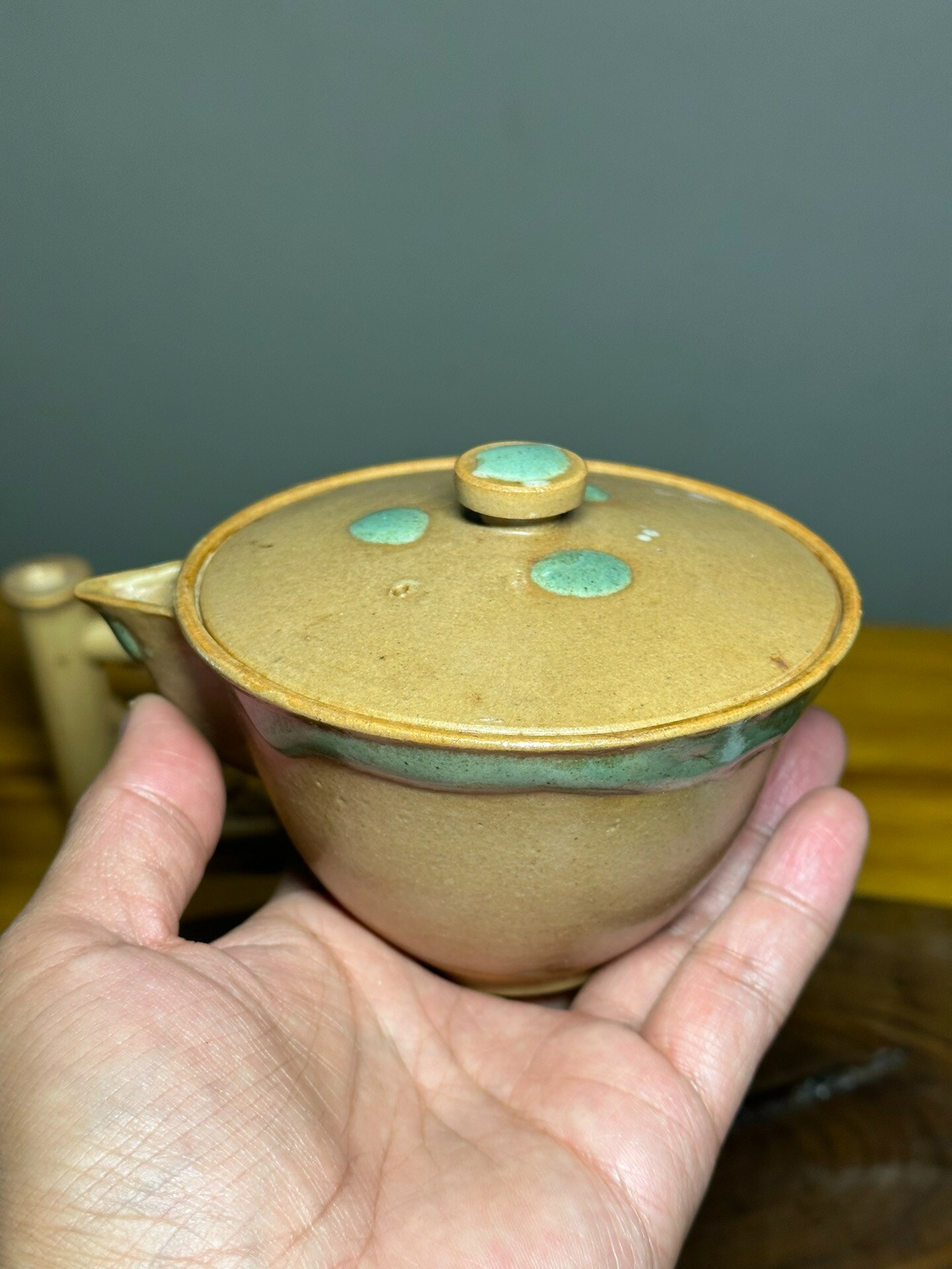 日本中古迴流名家款上野燒肥釉寶瓶