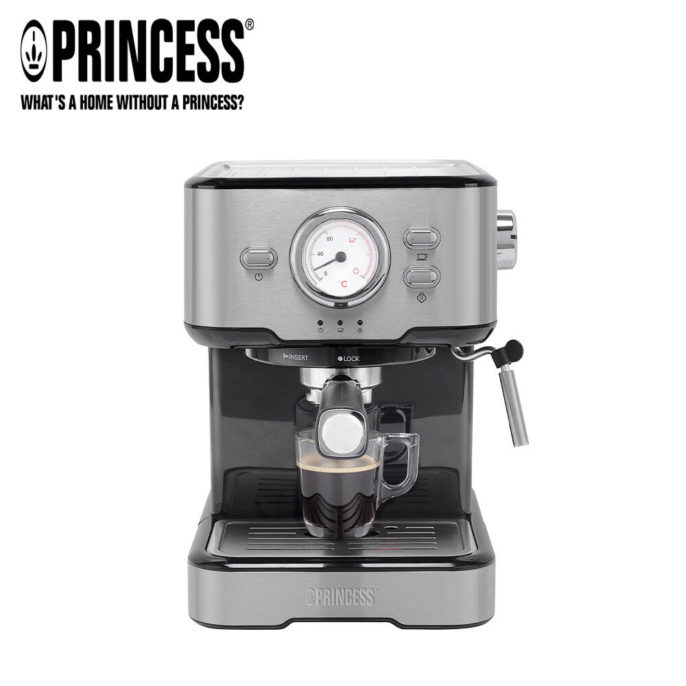 【PRINCESS｜荷蘭公主】不鏽鋼義式濃縮咖啡機 249416【三井3C】