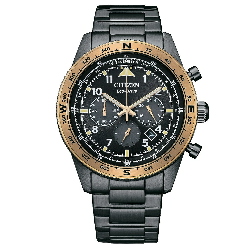 送禮首選★CITIZEN 星辰錶Chronograph奪耀時刻三眼光動能(CA4556-89E)43mm 附提袋【全館滿額折價★APP下單點數4倍送】線上購買享 實體門市同步服務