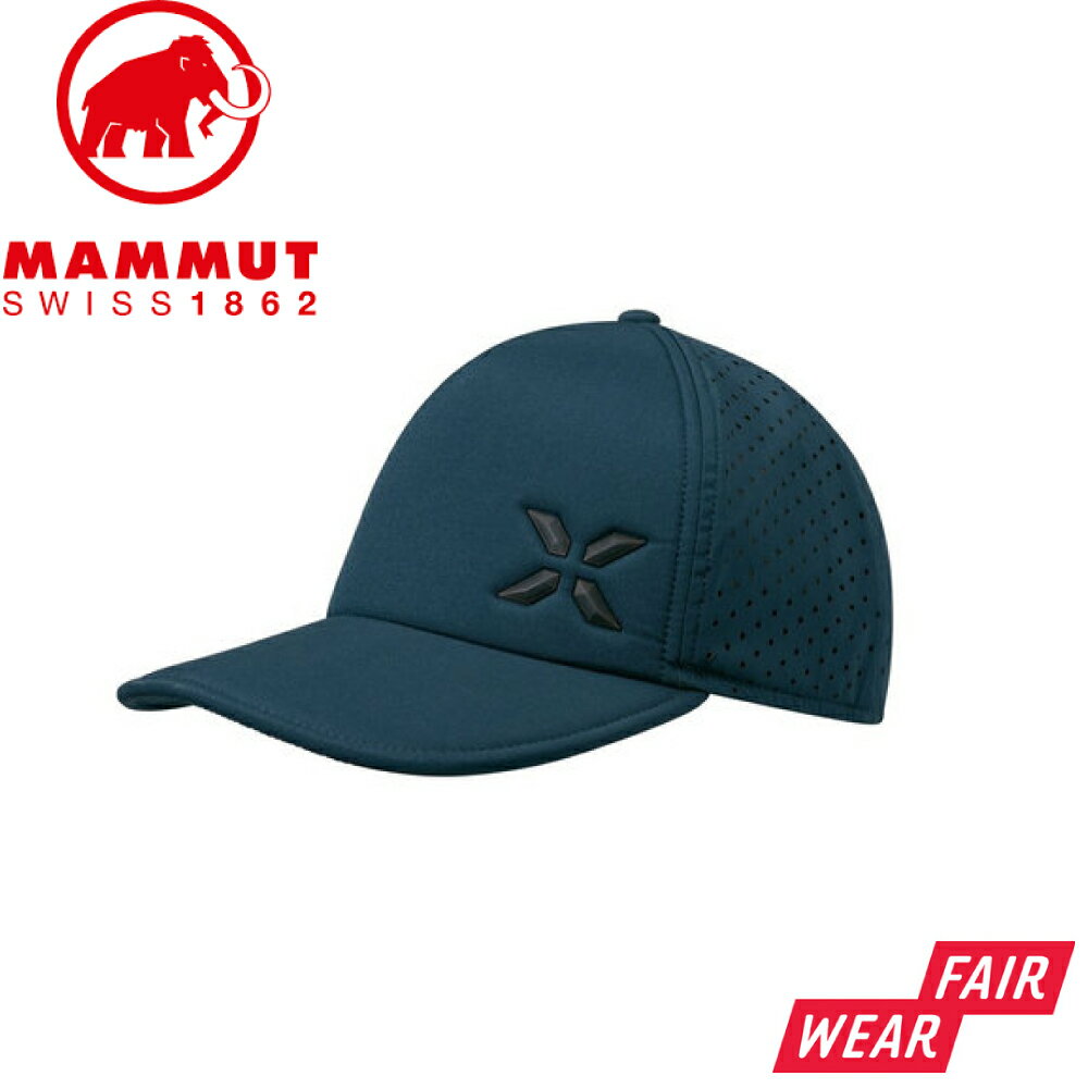 【MAMMUT 長毛象 MA Felsgrat Cap《夜藍》】1191-01250/鴨舌帽/遮陽帽/卡車司機帽
