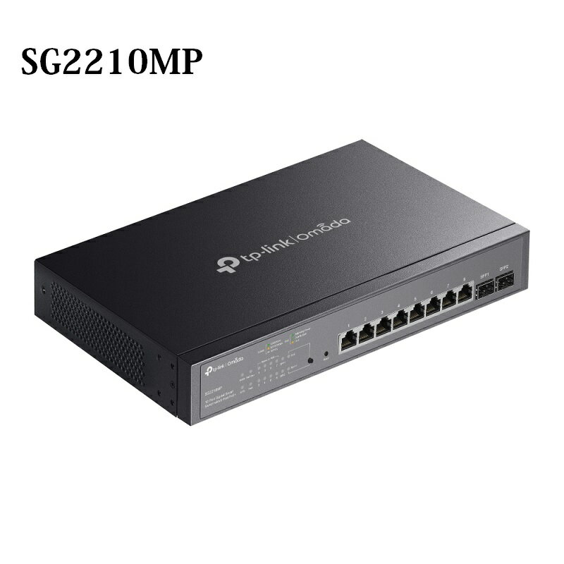 【享最高折300】TP-LINK TL-SG2210MP Omada 10埠Gigabit 含8埠PoE+ 智慧型交換器