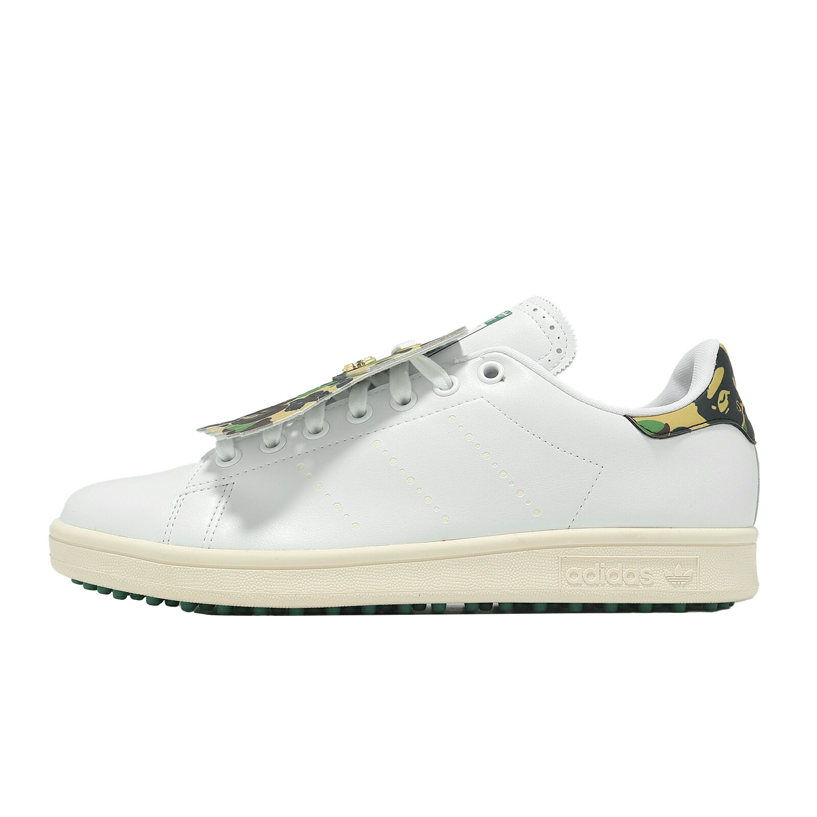 adidas 愛迪達 高爾夫球鞋 Stan Smith G Bape 男鞋 白 迷彩 BAPE 聯名 IG5916