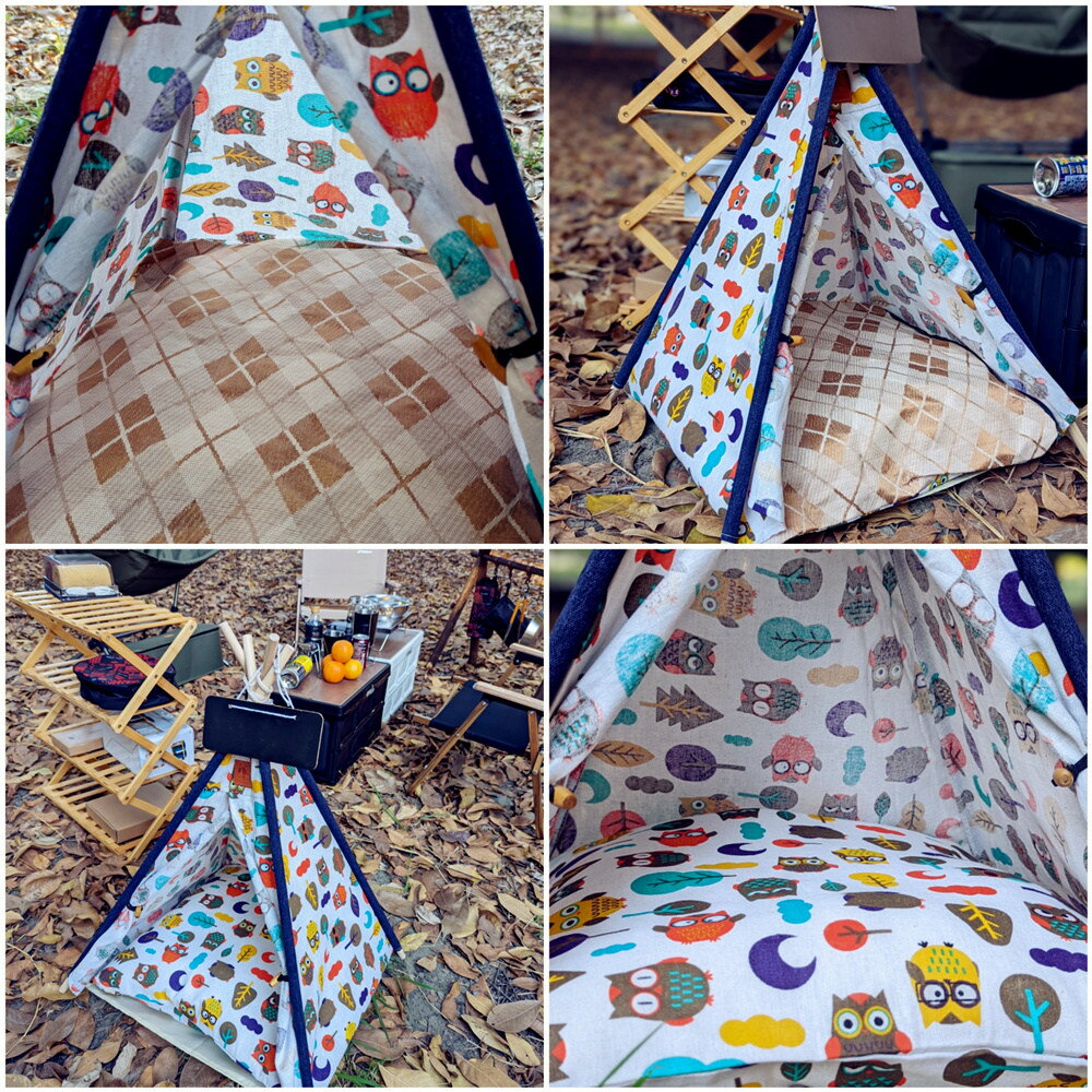 美麗大街 【111032214】 貓頭鷹森林 寵物金字塔帳 三角帳 5