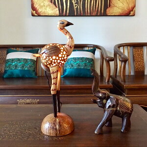 泰國椰殼燈 客廳臥室床頭燈手工創意鳥裝飾燈 東南亞風格家居飾品1入