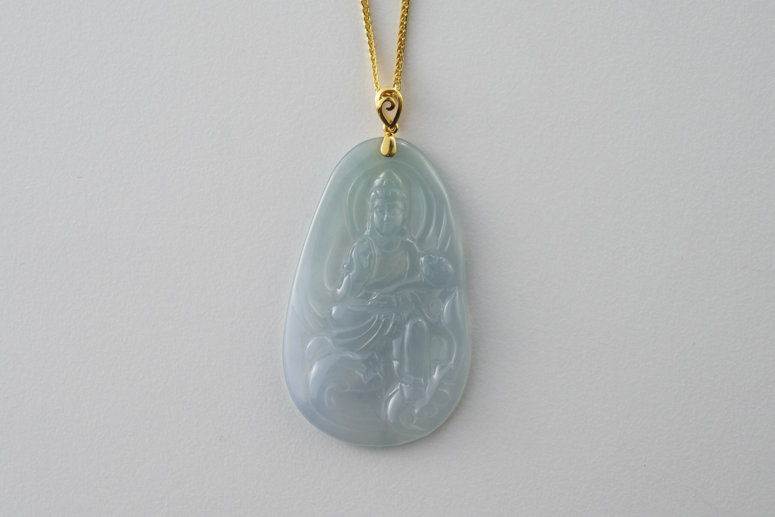 JHK天然翡翠冰透觀音保平安 0