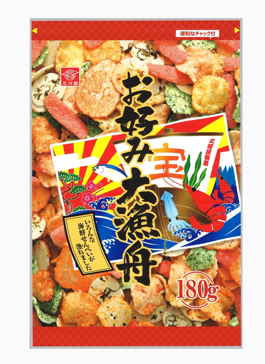 日本 三河屋製菓 大漁舟海鮮仙貝 米果