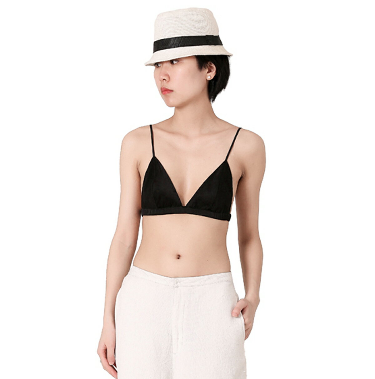 陳小滿真絲無鋼圈內衣桑蠶絲法式三角杯夏季超薄透氣文胸bralette