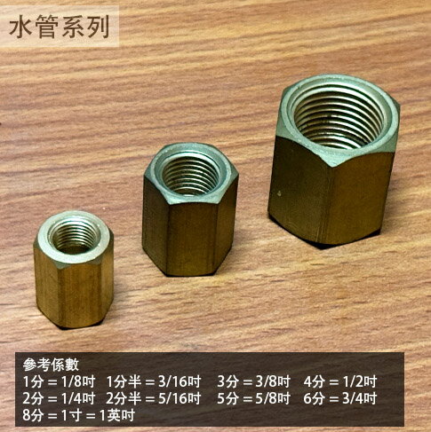 銅接頭 (雙內牙) 2分*3分 1分 4分 內牙 水管 轉接頭 大小頭 銅製 異徑 水管外接 接頭 銅管