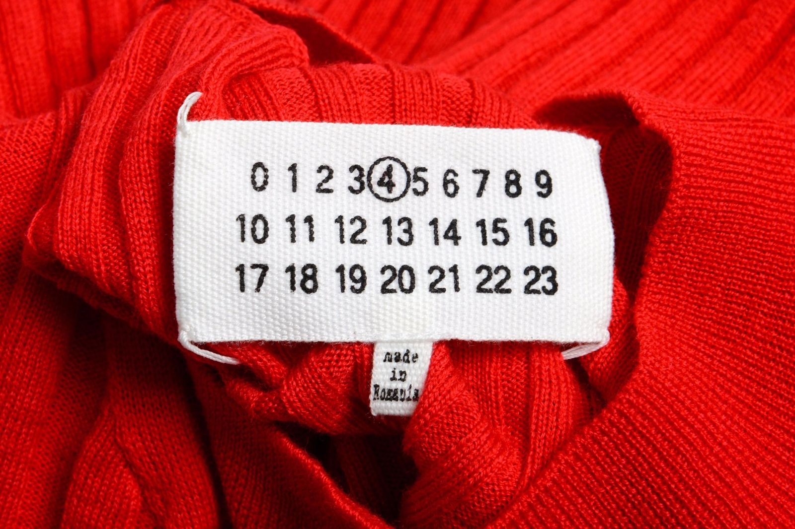 ONE MODA: Maison Margiela 4 100% Wool Red Turtleneck Women's Sweater ...