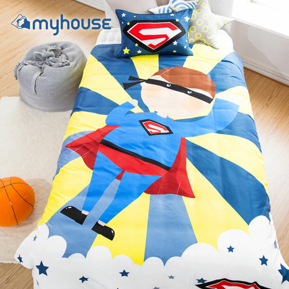 【myhouse】韓國超細纖維兩件式四季枕被組 - 我是超人I am Superman!