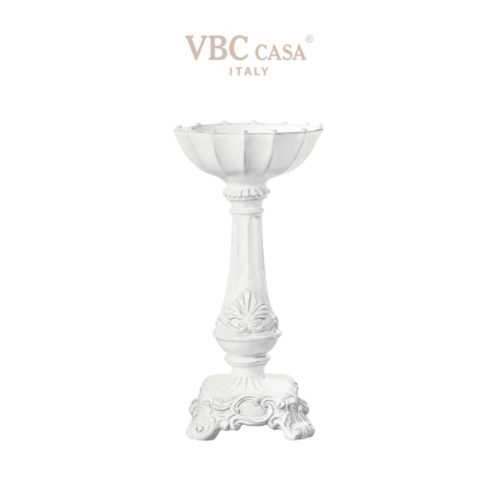 義大利 VBC casa │ 純白系列 高腳燭台 30 cm