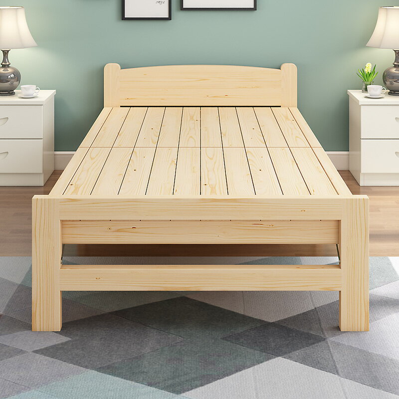 實木床午休 折疊床 單人床12米家用租房雙人床辦公室簡易床 午睡床