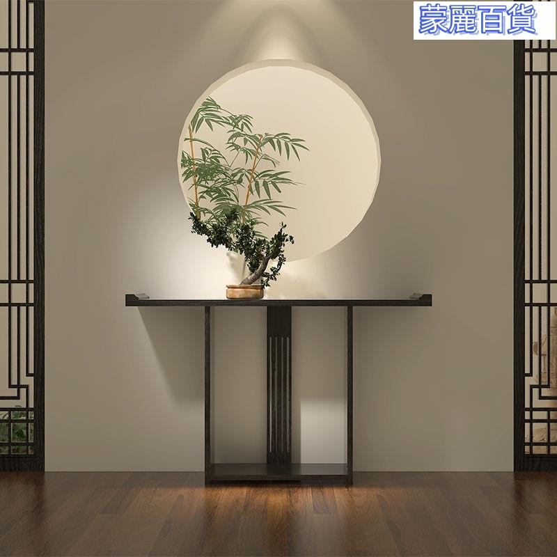 開立發票 免運玄關臺 玄關小桌子 靠墻架子 玄關擺件 玄關桌 置物架 新中式玄關桌靠墻實木玄關櫃窄桌現代簡約條案供桌酒店大廳端景臺