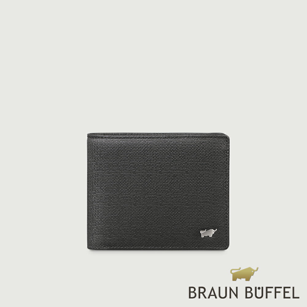 【BRAUN BUFFEL 德國小金牛】臺灣總代理 安德勒 5卡透明窗皮夾-黑色/BF531-316-BKL