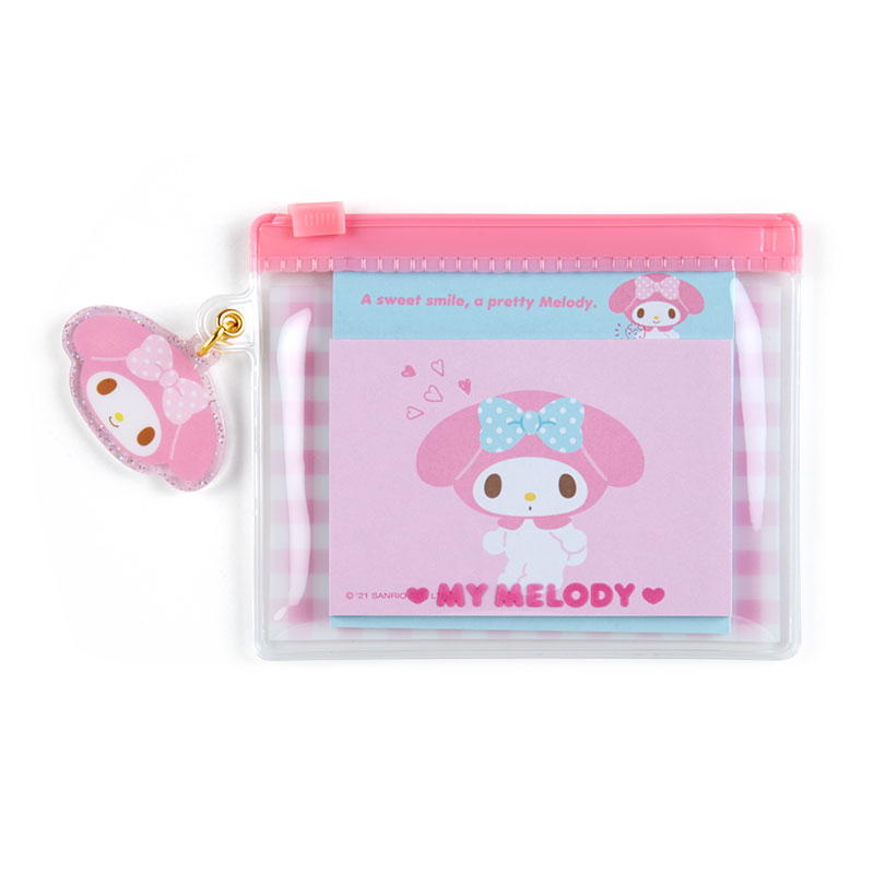 【震撼精品百貨】My Melody 美樂蒂~日本Sanrio三麗鷗美樂蒂便條紙附夾鏈袋-格紋*03397