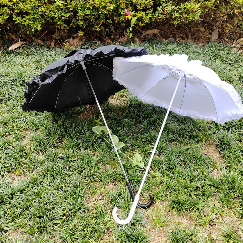 洛麗塔傘胚Lolita 蕾絲花邊公主傘拍照道具傘舞蹈裝飾長柄晴雨傘