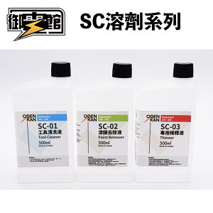 【鋼普拉】現貨 御電館 SC系列稀釋劑 SC01 SC02 SC03 SC04 工具清洗 漆膜去除 專用稀釋劑 模型漆