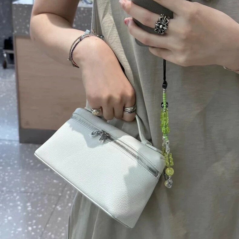 嚴選飯盒包Gigi同款真皮女包簡約百搭單肩斜背盒子包小眾氣質女包