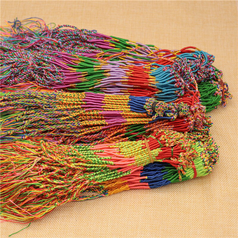 民族風端午節手鏈小禮品五色線手工編織五彩線手繩網店
