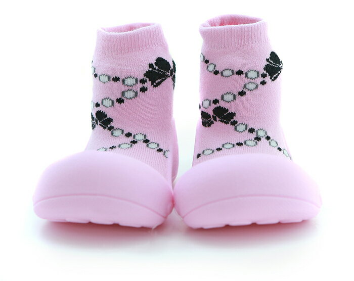 【任2件990】韓國 Attipas 快樂腳襪型學步鞋-粉紅貴婦