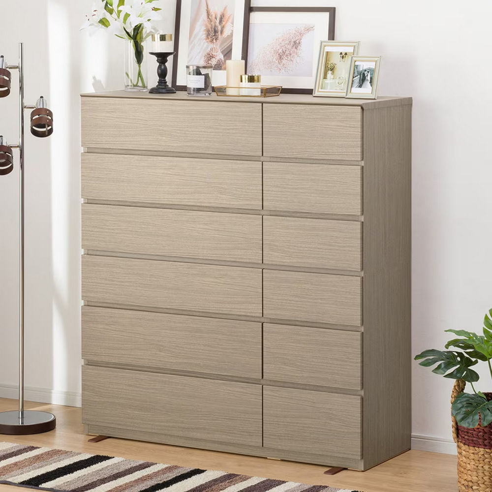 ◎防傾倒 高整理衣櫃 斗櫃 QUESS 120 6抽 GY NITORI宜得利家居