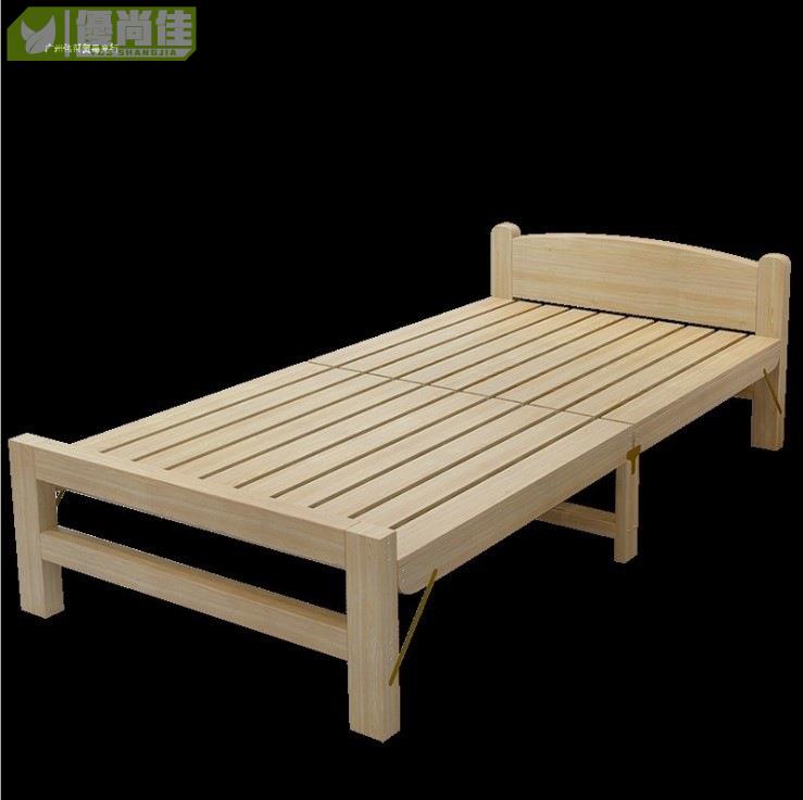 可折疊二手價單人午休午睡床雙人簡易實木板式成人家用竹床竹子床