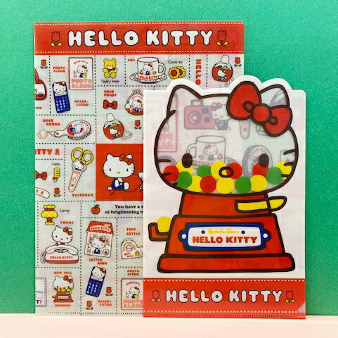 【震撼精品百貨】Hello Kitty 凱蒂貓 三麗鷗 KITTY 日本A4文件夾/資料夾(2P)-懷舊#58028 震撼日式精品百貨