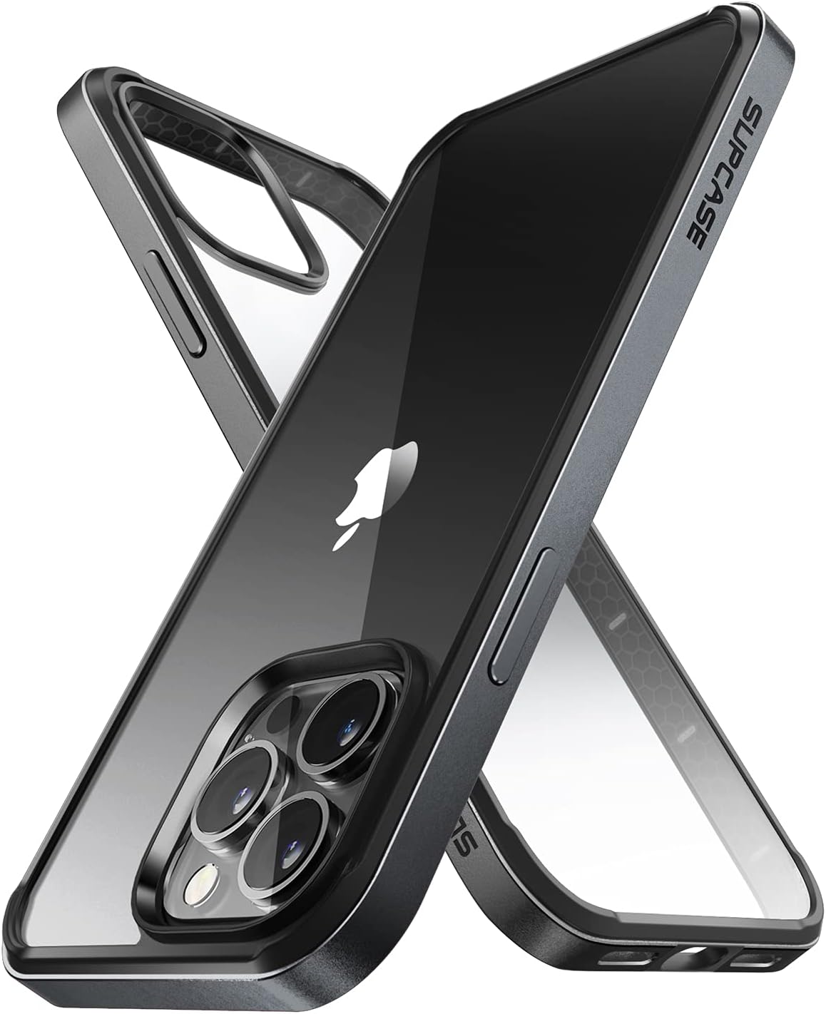 【日本代購】SUPCASE iPhone13Pro Max 手機殼6.7英寸2021 美軍MIL標準耐衝擊薄型保護鏡頭一體感貼合感背面透明輕量可無線充電Edge系列