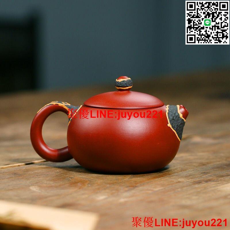 正品質保 高階茶壺】大師級茶壺正宗宜興紫砂壺 名家純手工茶壺 家用功夫茶具 茶具套裝 大紅袍松針 西施壺 ~