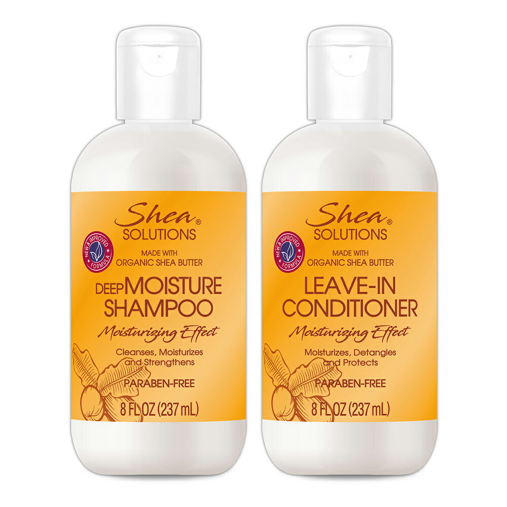 【Shea Solutions】有機乳油木果成分保濕洗髮精/潤絲精 8oz/237ml
