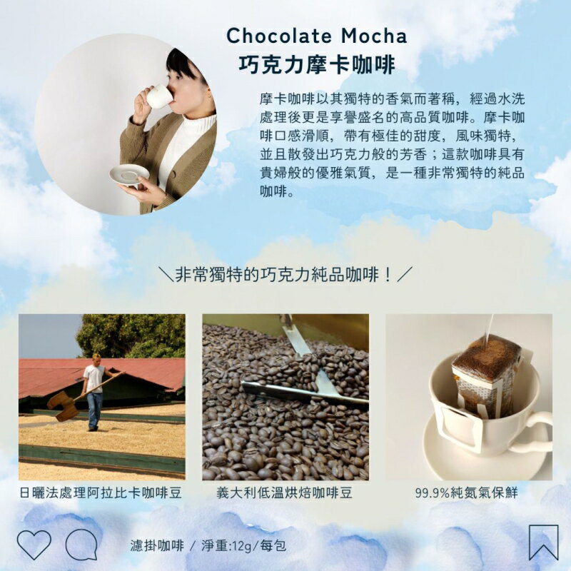 巧克力摩卡風味綜合濾掛咖啡 Chocolate Moch blend coffee | DALLYN豐富多層次 ★滿299元超取免運 , 滿1500元店家宅配免運★ 5