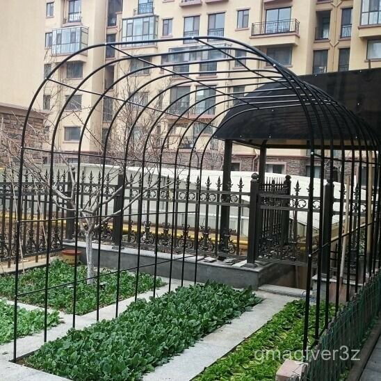 拱門花架爬藤架 花園月季花支架 鐵綫蓮綠蘿植物架 戶外花門庭院裝飾