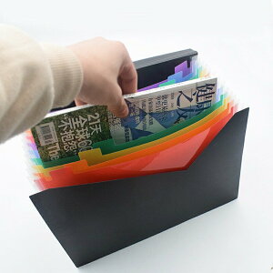 ZY7003大容量A4彩虹13格風琴包伸縮式多層資料夾分類夾