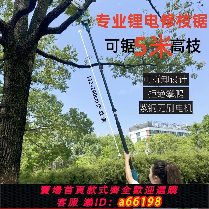 【臺灣公司 可開發票】電動高枝鋸多功能加長桿電動修枝鋸剪電鋸充電式鋸樹高空電動鋸樹