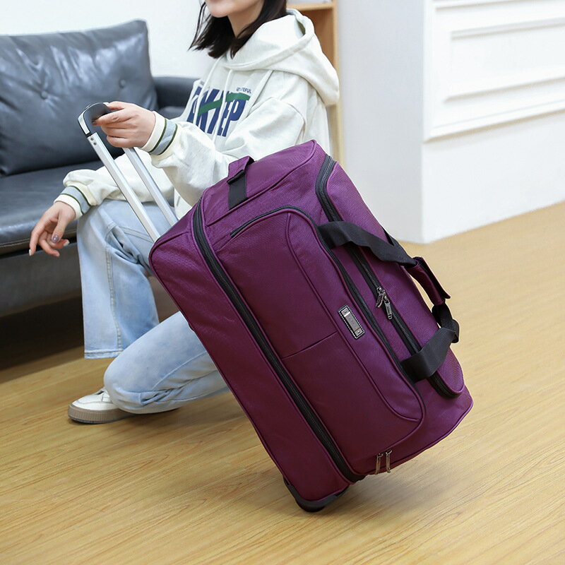 拉桿包旅行包超輕男大容量牛津布折疊高初中學生女登機手提行李包
