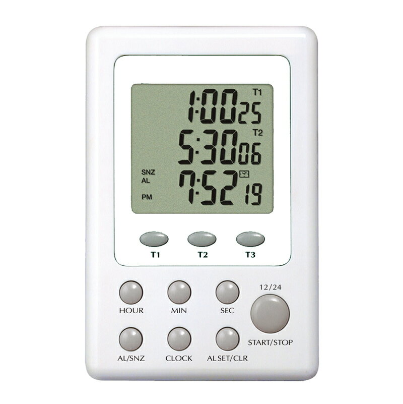 《DGS》電子計時器 三組式附時鐘 Timer